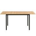Table à manger rectangulaire(120/160 x 80 x 75 cm) en MDF avec finition mélamine