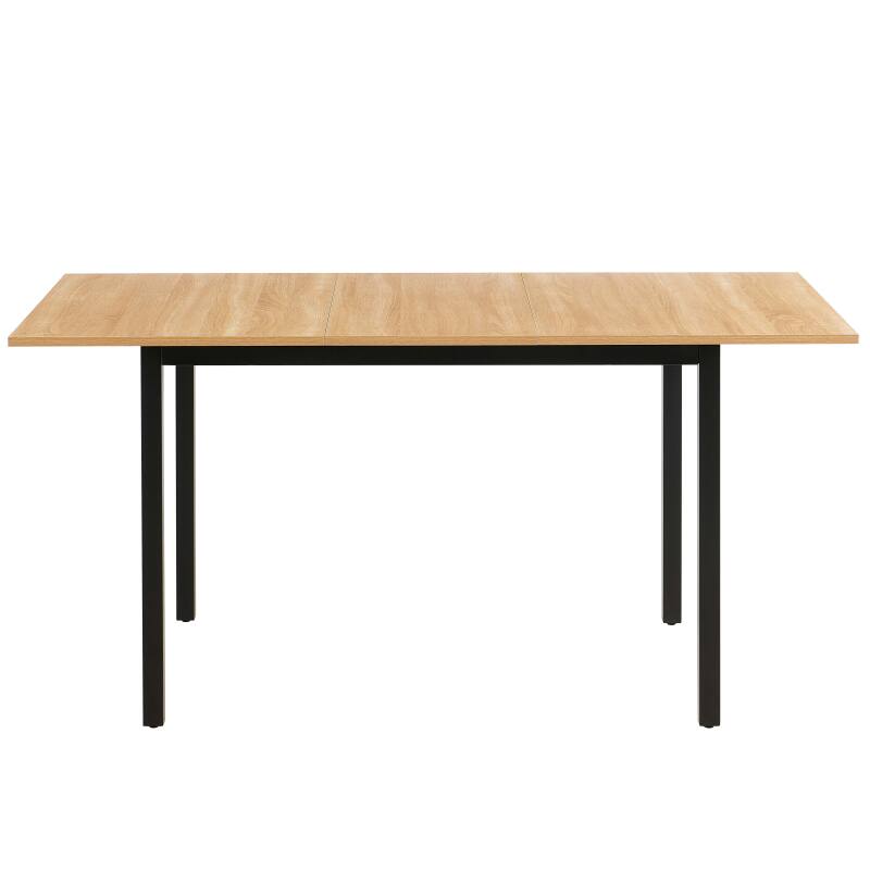 Table à manger rectangulaire(120/160 x 80 x 75 cm) en MDF avec finition mélamine