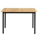 Table à manger rectangulaire(120/160 x 80 x 75 cm) en MDF avec finition mélamine