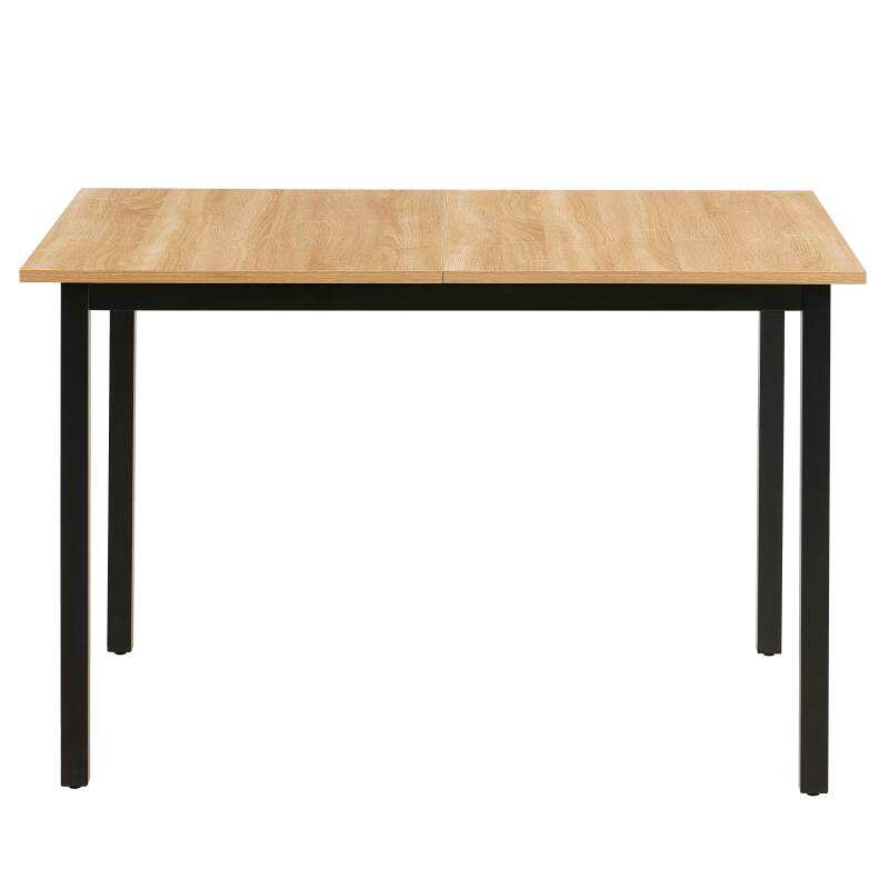Table à manger rectangulaire(120/160 x 80 x 75 cm) en MDF avec finition mélamine