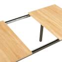 Table à manger rectangulaire(120/160 x 80 x 75 cm) en MDF avec finition mélamine