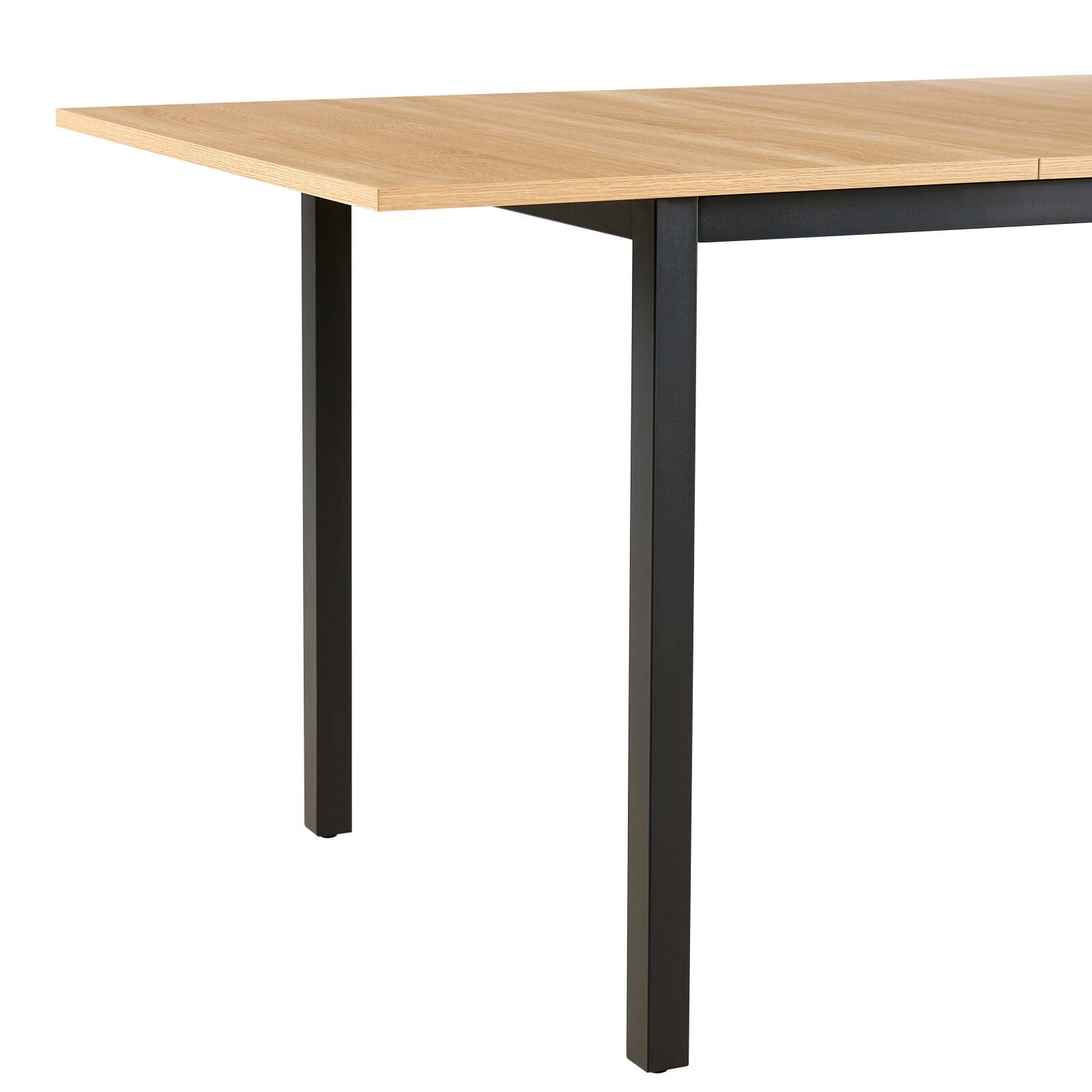 Table à manger rectangulaire(120/160 x 80 x 75 cm) en MDF avec finition mélamine 