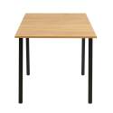 Table à manger rectangulaire(120/160 x 80 x 75 cm) en MDF avec finition mélamine