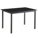 Table à manger rectangulaire(120/160 x 80 x 75 cm) en MDF avec finition mélamine
