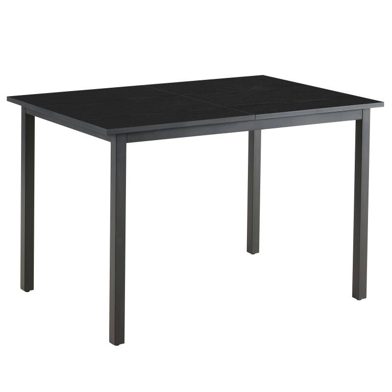 Table à manger rectangulaire(120/160 x 80 x 75 cm) en MDF avec finition mélamine