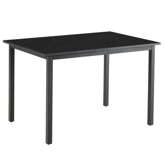 Table à manger rectangulaire(120/160 x 80 x 75 cm) en MDF avec finition mélamine