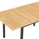 Table à manger rectangulaire(120/160 x 80 x 75 cm) en MDF avec finition mélamine
