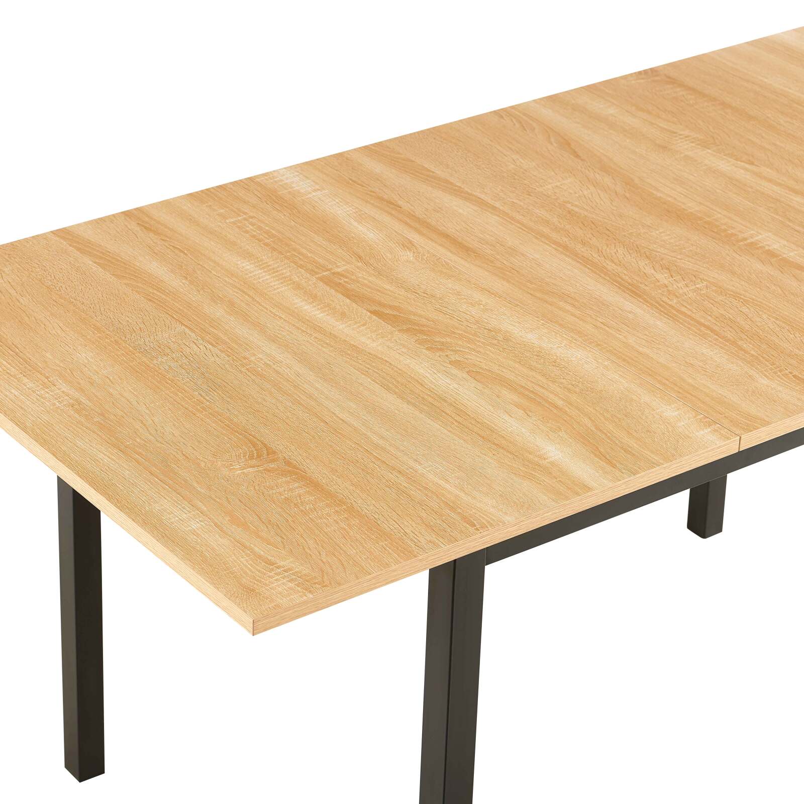 Table à manger rectangulaire(120/160 x 80 x 75 cm) en MDF avec finition mélamine 