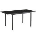 Table à manger rectangulaire(120/160 x 80 x 75 cm) en MDF avec finition mélamine