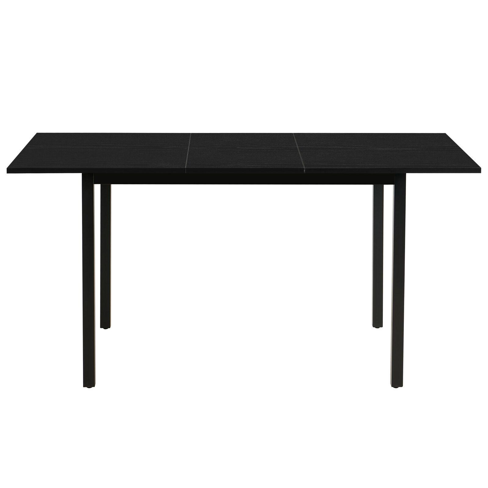 Table à manger rectangulaire(120/160 x 80 x 75 cm) en MDF avec finition mélamine 