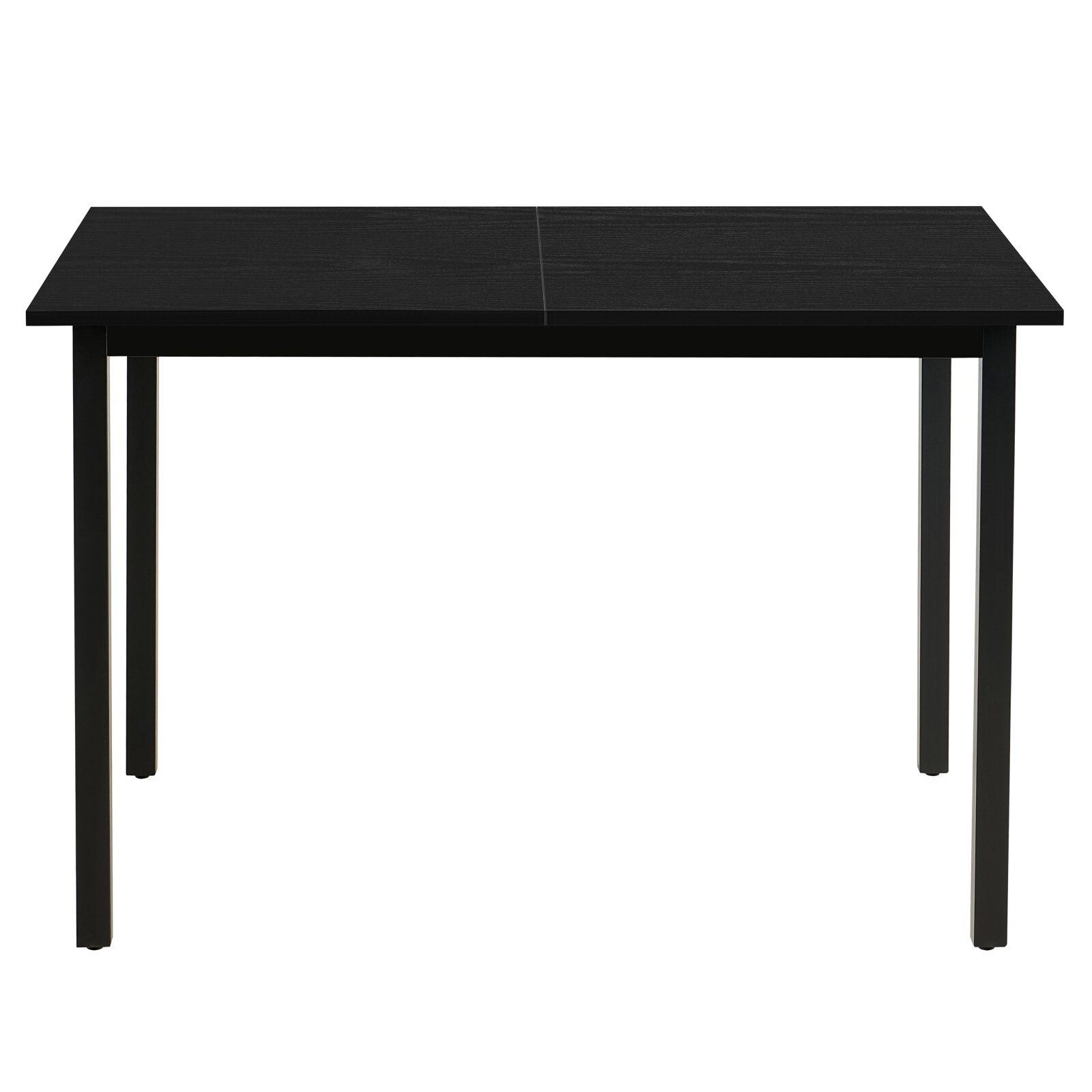 Table à manger rectangulaire(120/160 x 80 x 75 cm) en MDF avec finition mélamine 