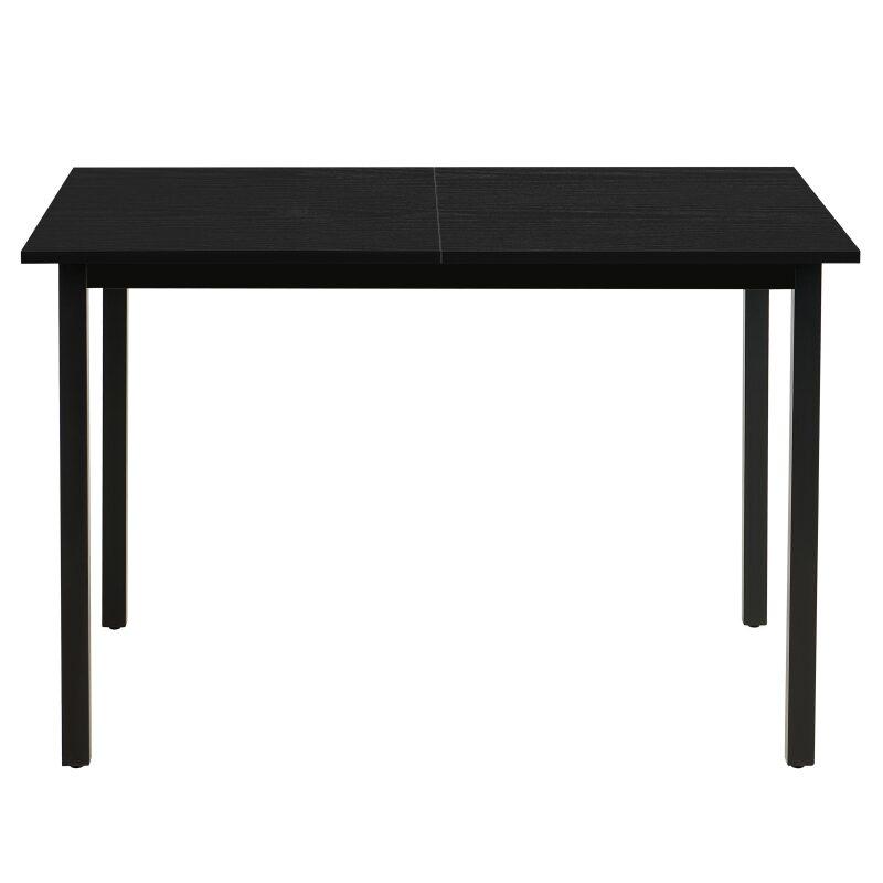 Table à manger rectangulaire(120/160 x 80 x 75 cm) en MDF avec finition mélamine