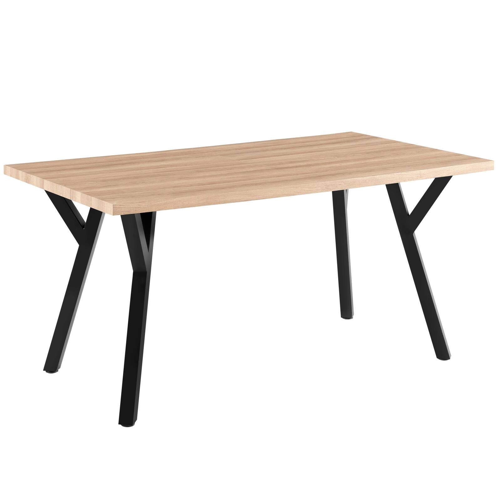 Table à manger extensible rectangulaire (160/240 x 90 x 76 cm) en MDF décor mélaminé