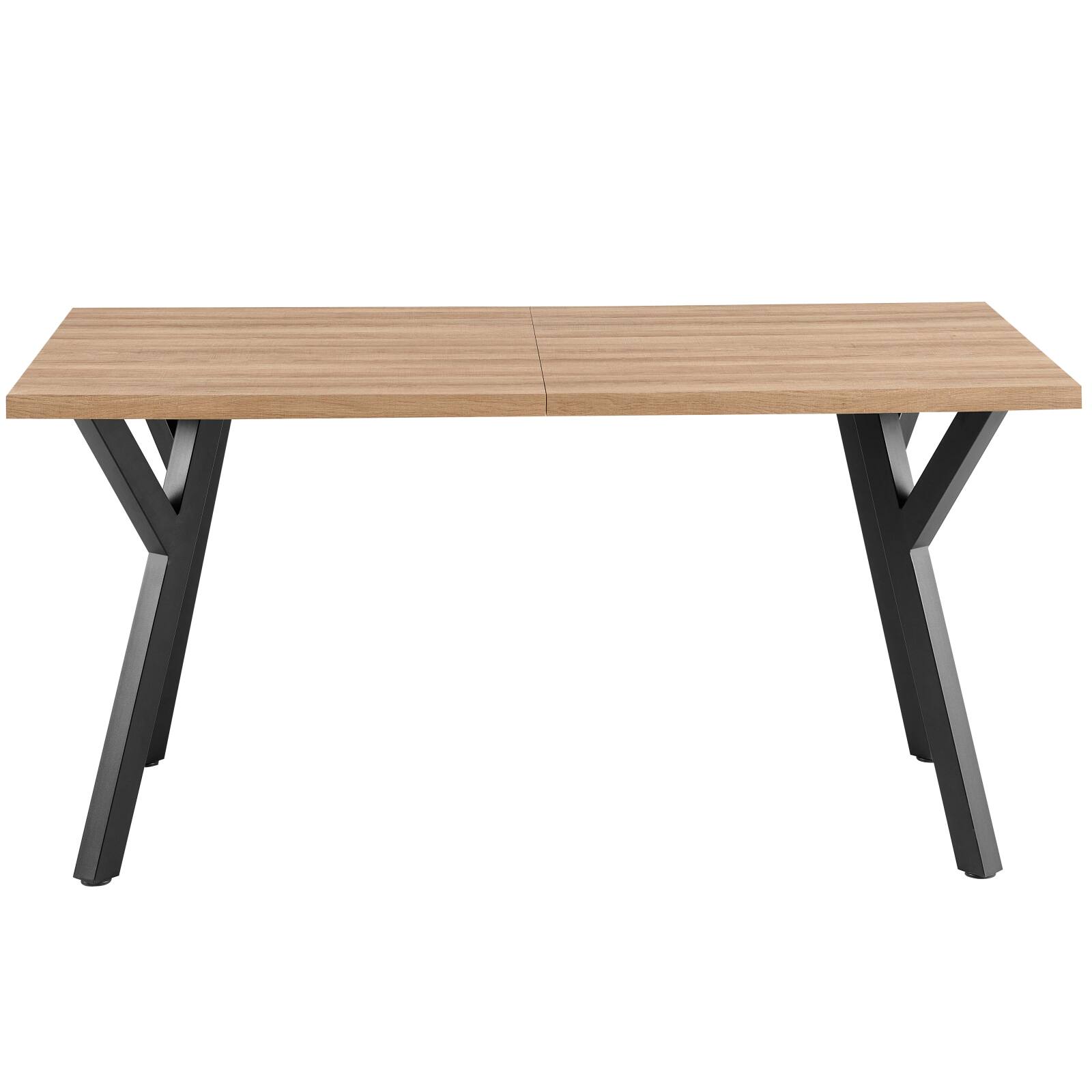 Table à manger extensible rectangulaire (160/240 x 90 x 76 cm) en MDF décor mélaminé