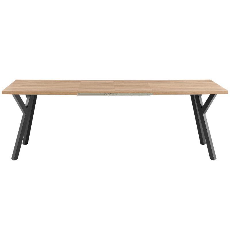 Table à manger extensible rectangulaire (160/240 x 90 x 76 cm) en MDF décor mélaminé