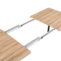 Table à manger extensible rectangulaire (160/240 x 90 x 76 cm) en MDF décor mélaminé