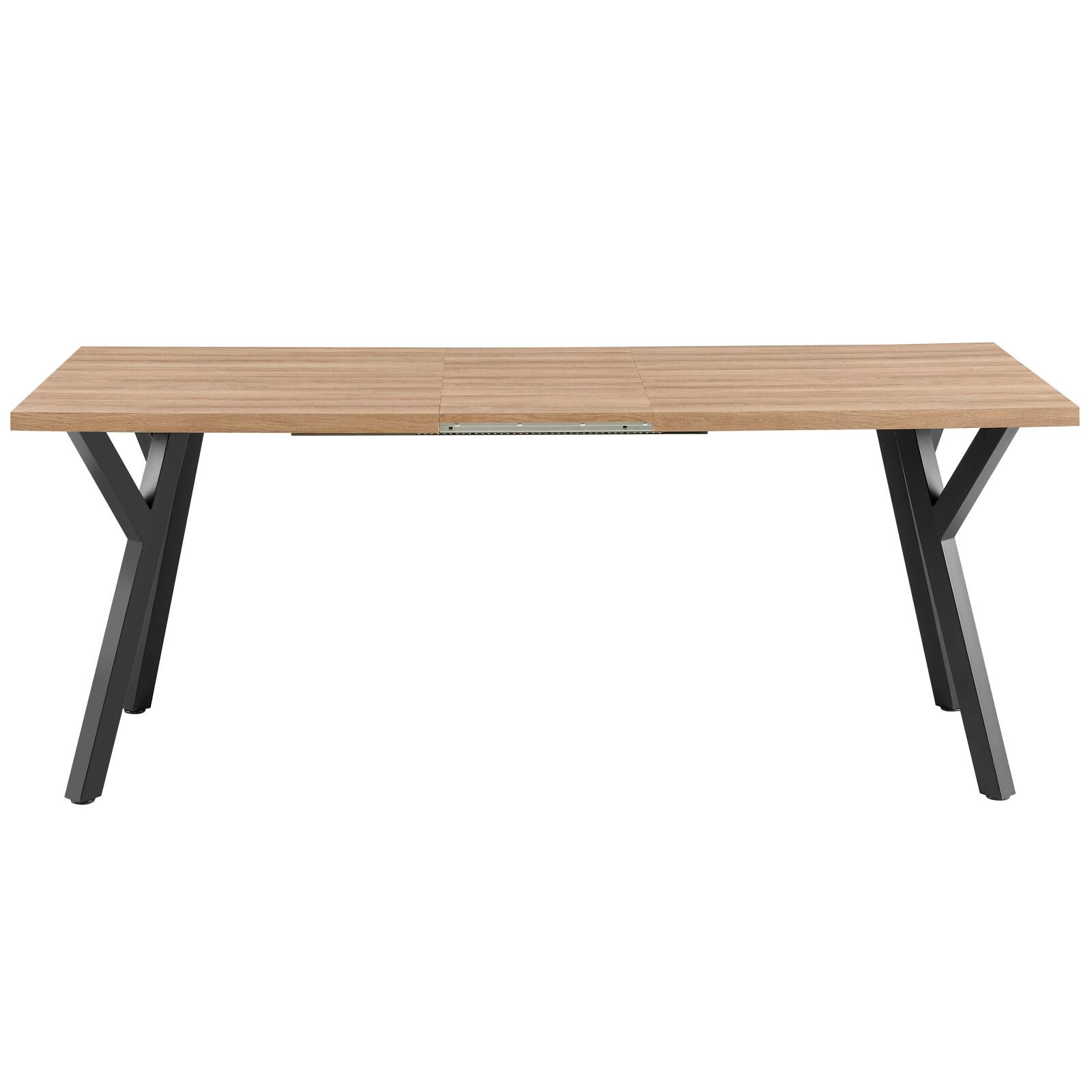 Table à manger extensible rectangulaire (160/240 x 90 x 76 cm) en MDF décor mélaminé