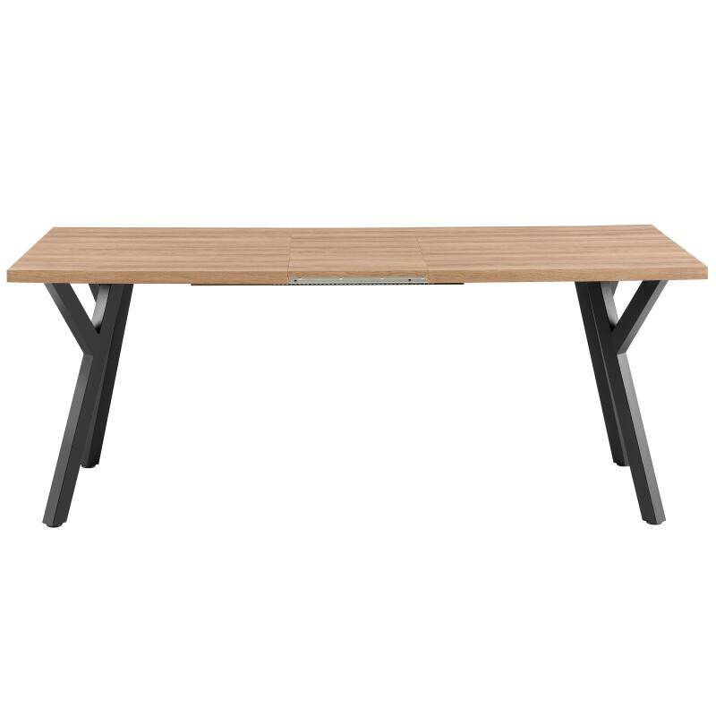 Table à manger extensible rectangulaire (160/240 x 90 x 76 cm) en MDF décor mélaminé