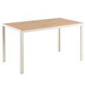 Table à manger 140 x 80 x 76,5 cm en MDF avec finition mélamine