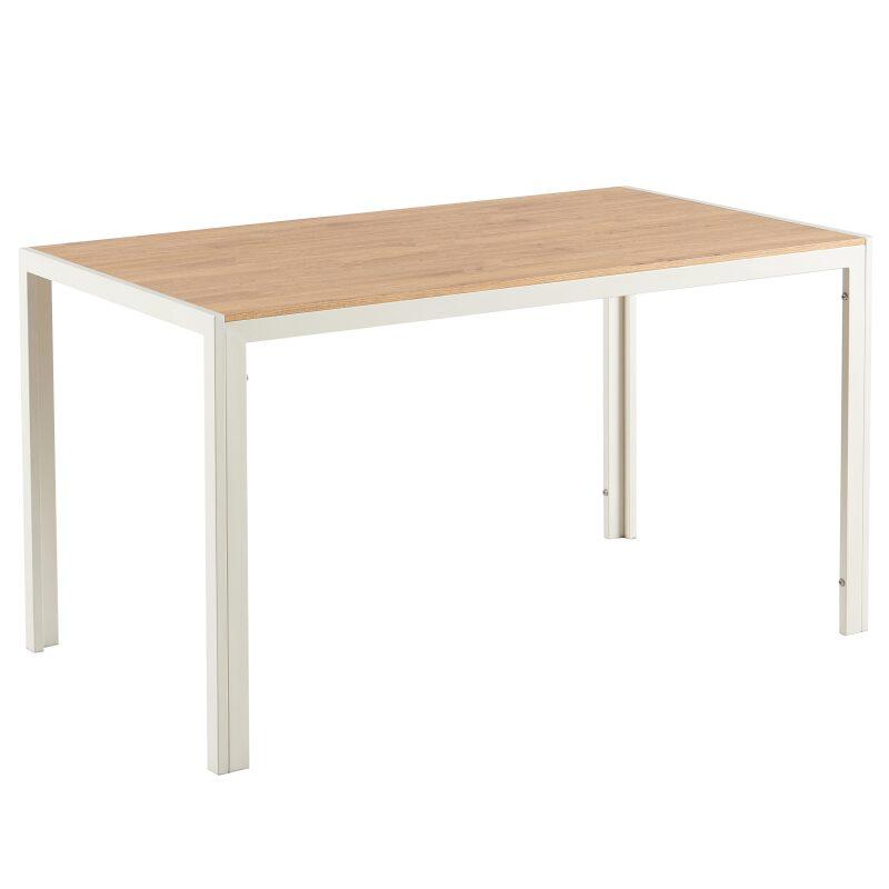 Table à manger 140 x 80 x 76,5 cm en MDF avec finition mélamine