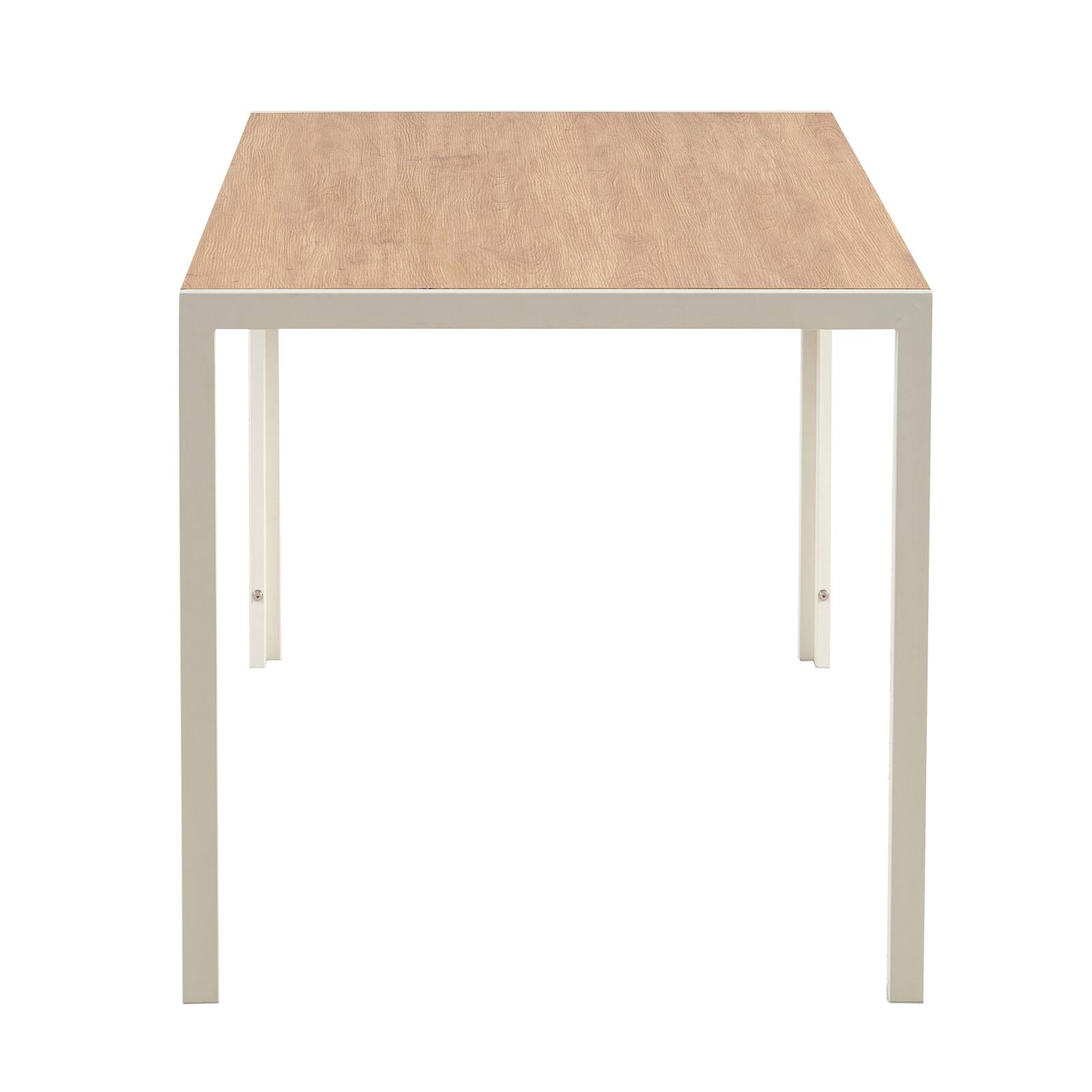 Table à manger 140 x 80 x 76,5 cm en MDF avec finition mélamine