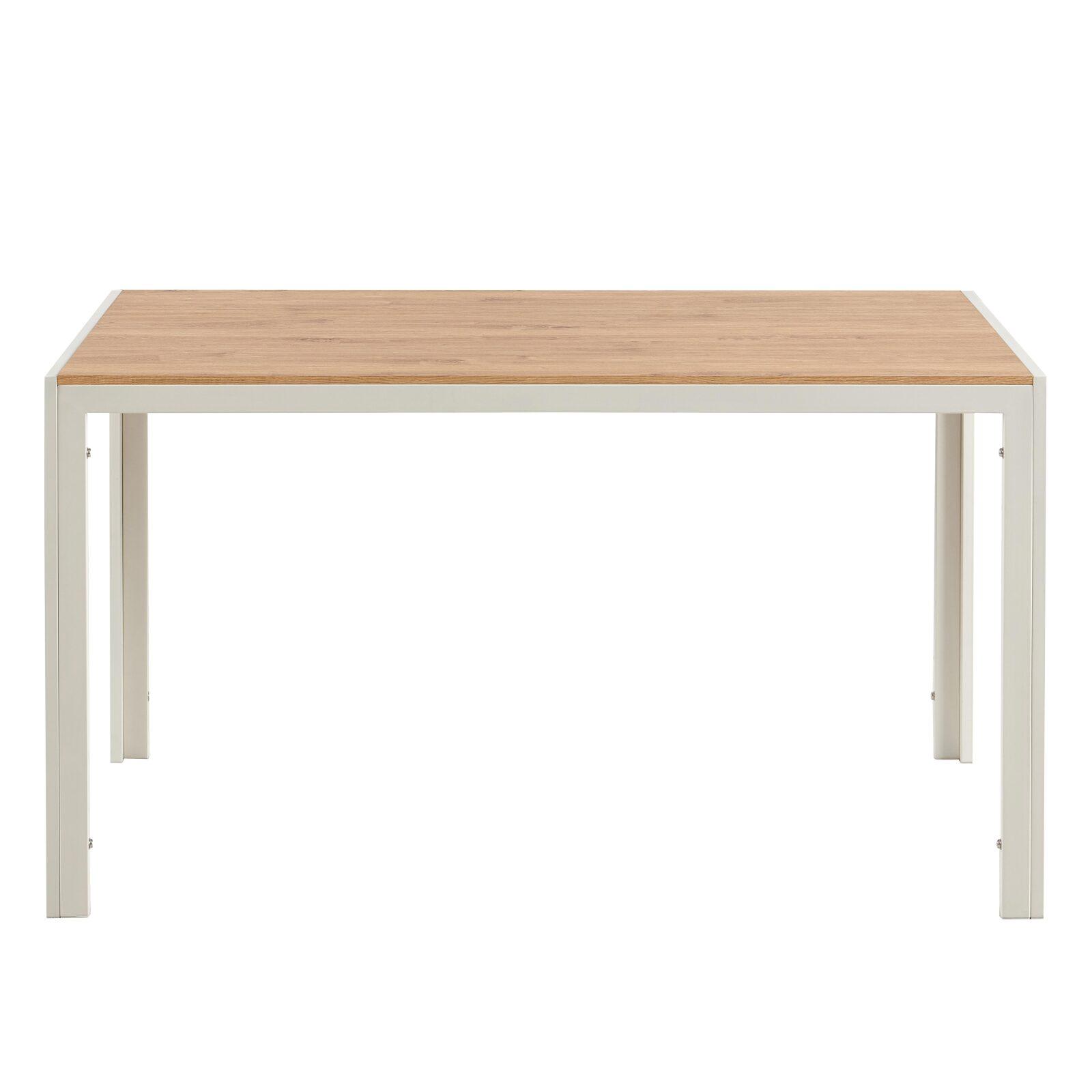 Table à manger 140 x 80 x 76,5 cm en MDF avec finition mélamine