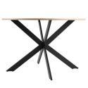 Table à manger ronde Ø 120 cm en MDF avec papier aluminium