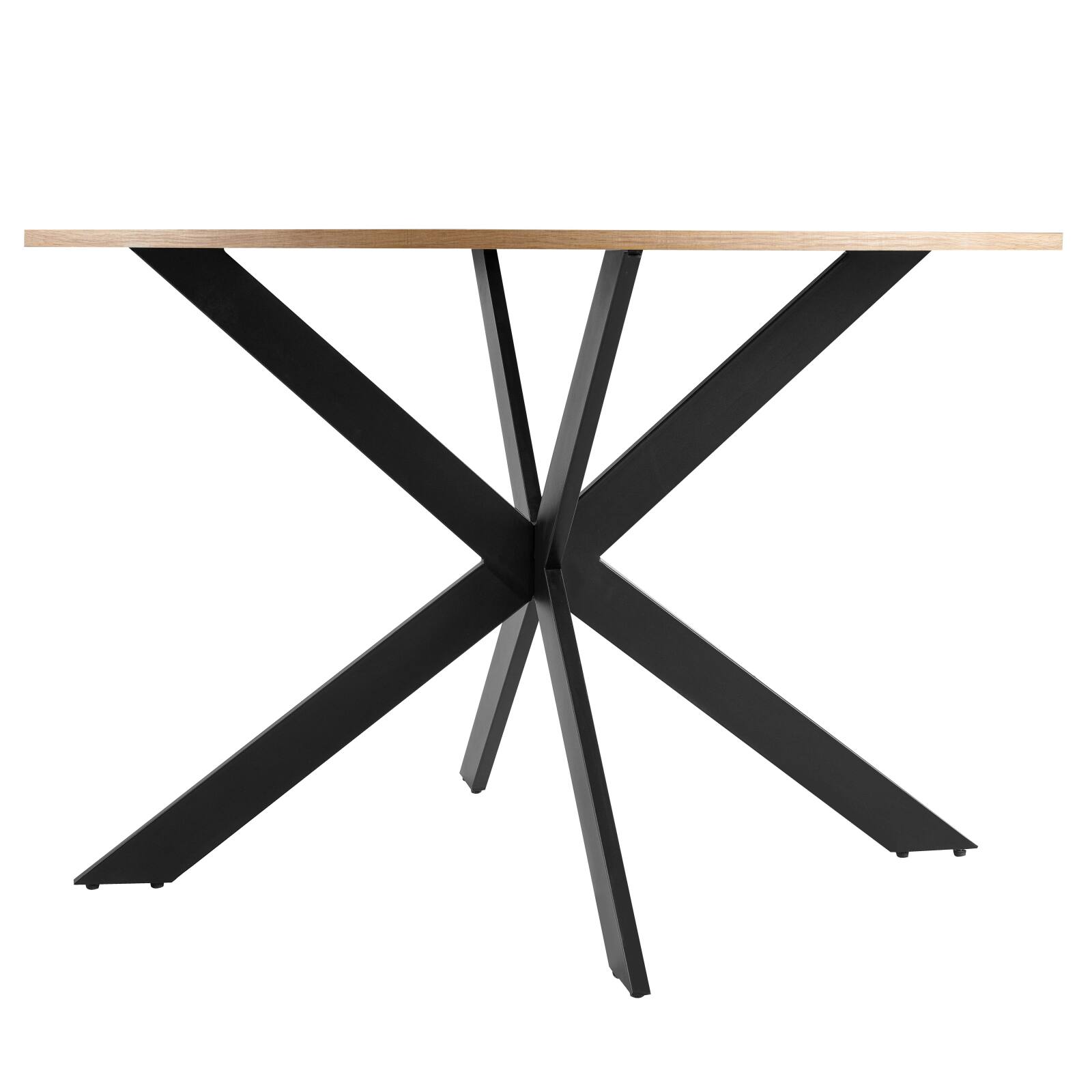 Table à manger ronde Ø 120 cm en MDF avec papier aluminium