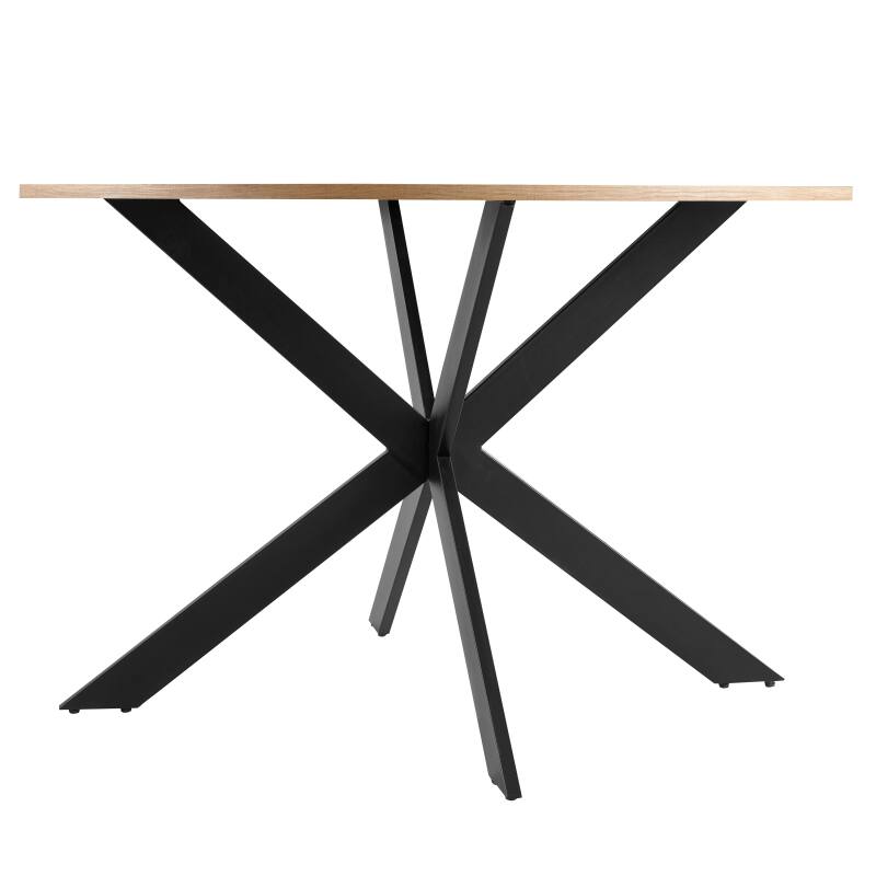 Table à manger ronde Ø 120 cm en MDF avec papier aluminium