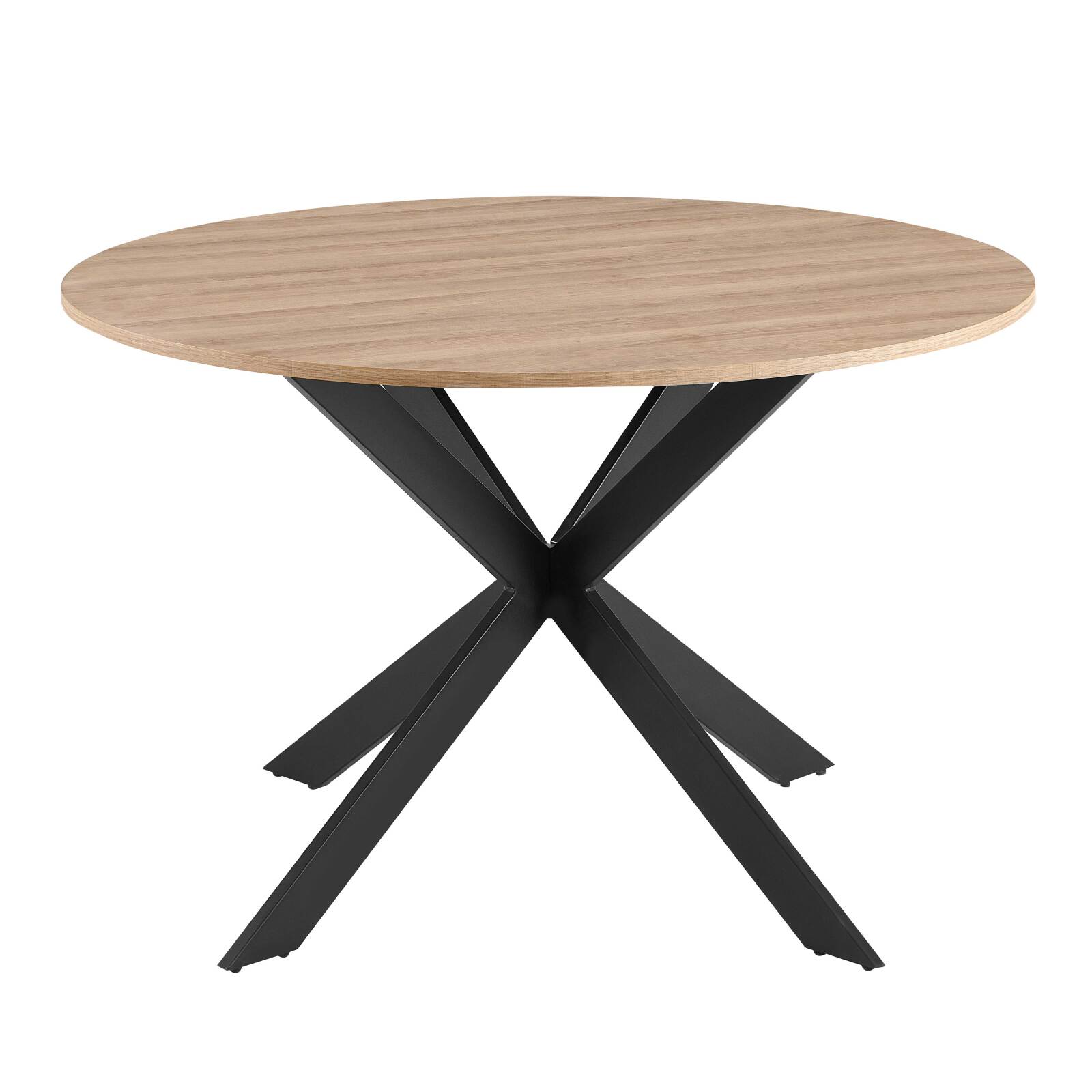 Table à manger ronde Ø 120 cm en MDF avec papier aluminium