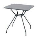 Table de jardin carrée 70 x 70 x 73 cm et 2 chaises en métal