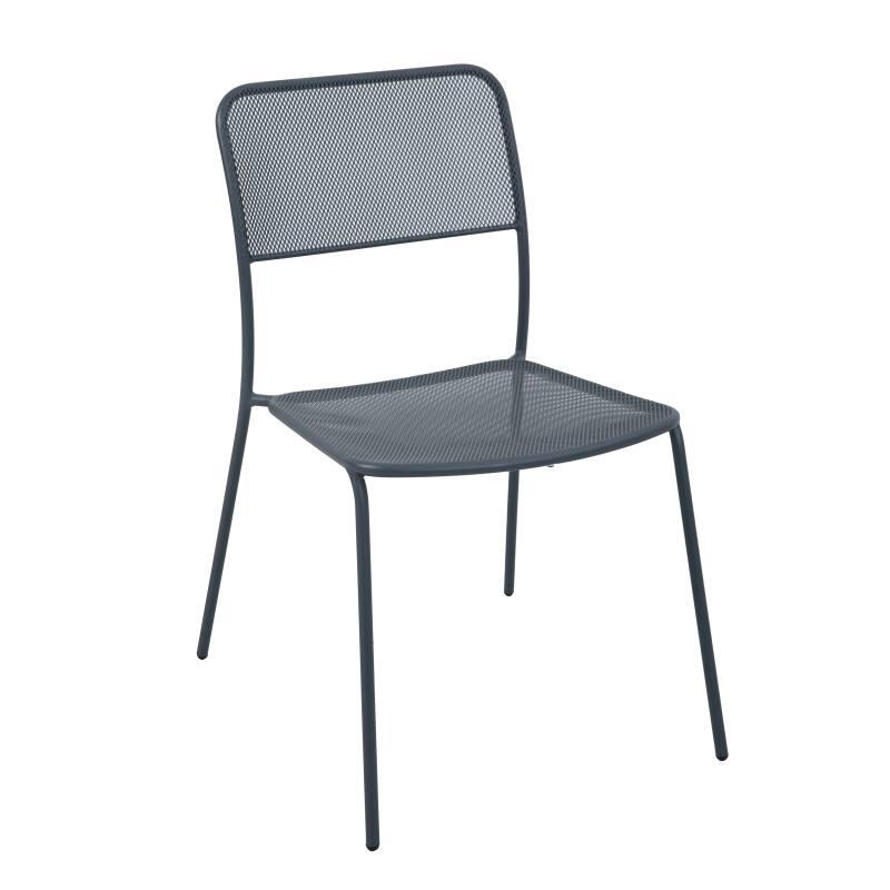 Table de jardin carrée 70 x 70 x 73 cm et 2 chaises en métal  