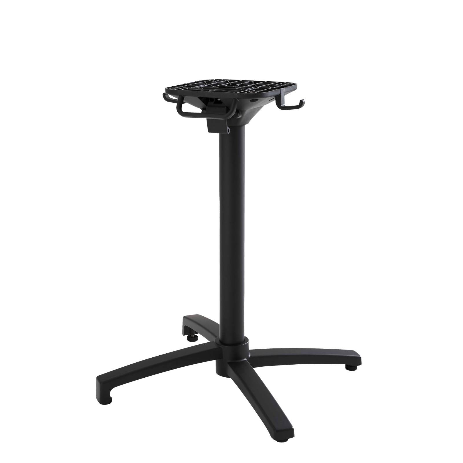 Pied de table avec système inclinable et accroche sac en aluminium 72 cm