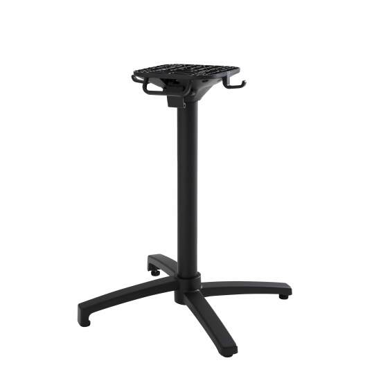 Pied de table avec système inclinable et accroche sac en aluminium 72 cm