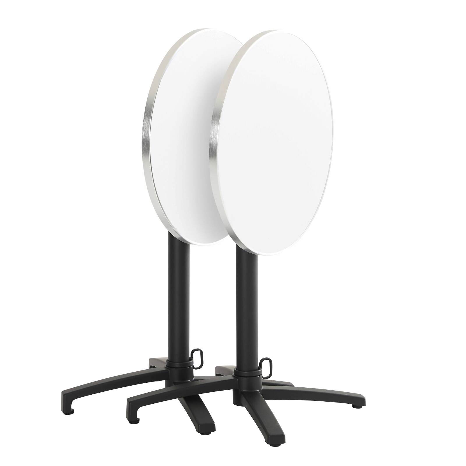 Pied de table avec système inclinable et accroche sac en aluminium 72 cm