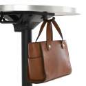 Pied de table avec système inclinable et accroche sac en aluminium 72 cm