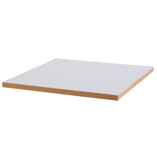 Plateau de table carré 60 x 60 cm en aggloméré avec surface mélaminé avec bords en PVC | Oviala