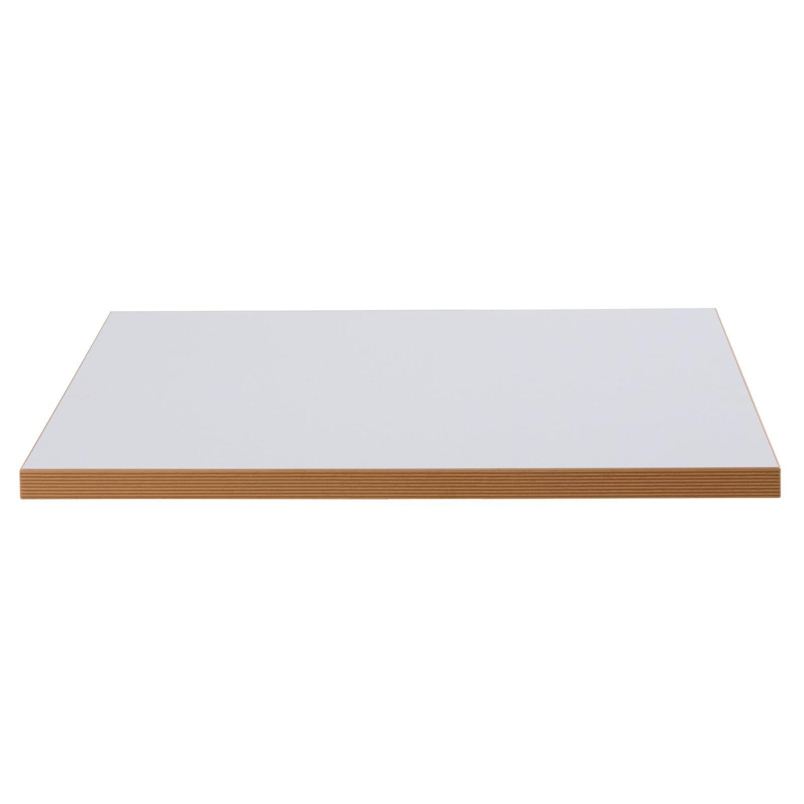 Plateau de table carré 60 x 60 cm en mélaminé avec bords en PVC