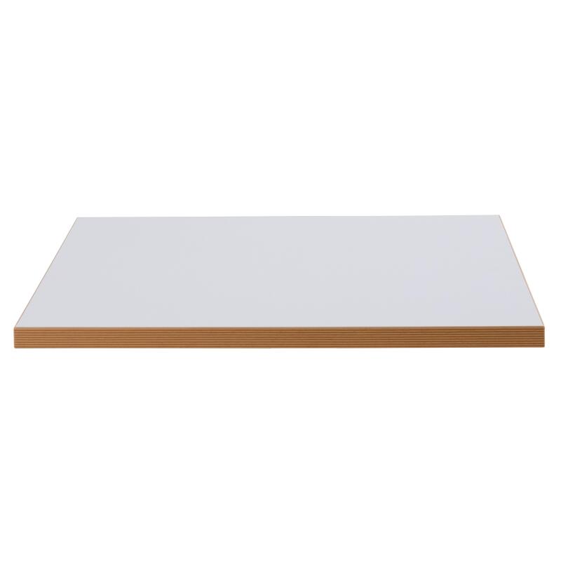 Plateau de table carré 60 x 60 cm en mélaminé avec bords en PVC