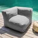 Salon de jardin modulable avec 1 fauteuil d'angle et 1 méridienne