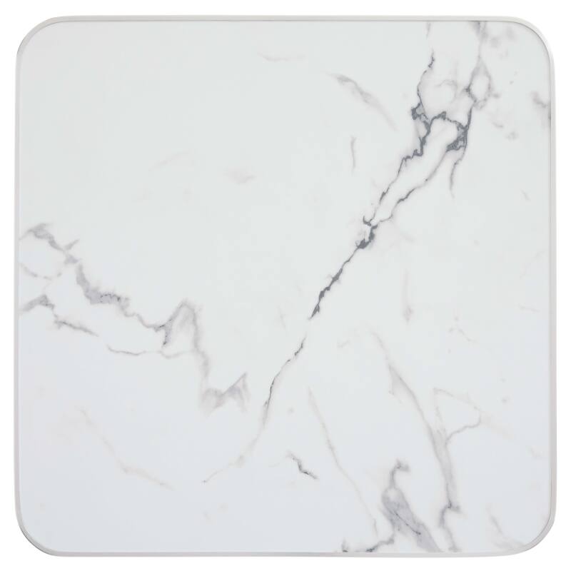 Plateau de table carré en contreplaqué avec revêtement stratifié et bords en aluminium 60 x 60 cm (2/7)