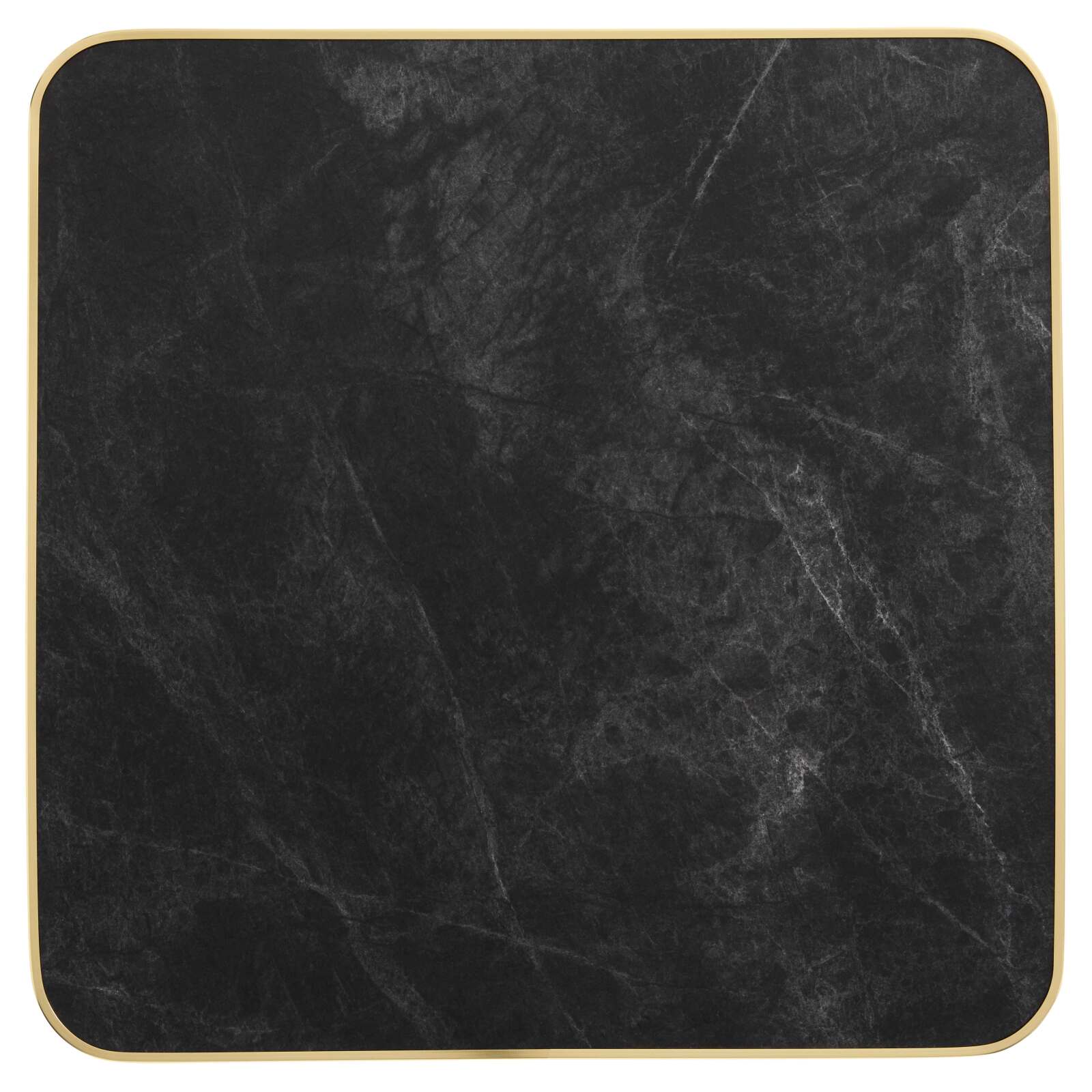 Plateau de table carré en contreplaqué avec revêtement stratifié et bords en aluminium 60 x 60 cm