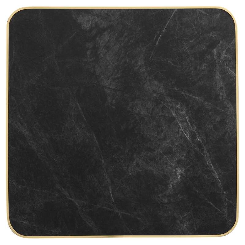 Plateau de table carré en contreplaqué avec revêtement stratifié et bords en aluminium 60 x 60 cm (2/7)