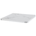 Plateau de table carré en contreplaqué avec revêtement stratifié et bords en aluminium 60 x 60 cm