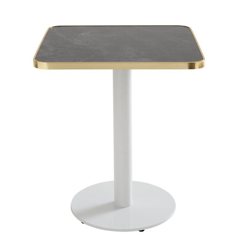 Plateau de table carré en contreplaqué avec revêtement stratifié et bords en aluminium 60 x 60 cm (6/7)