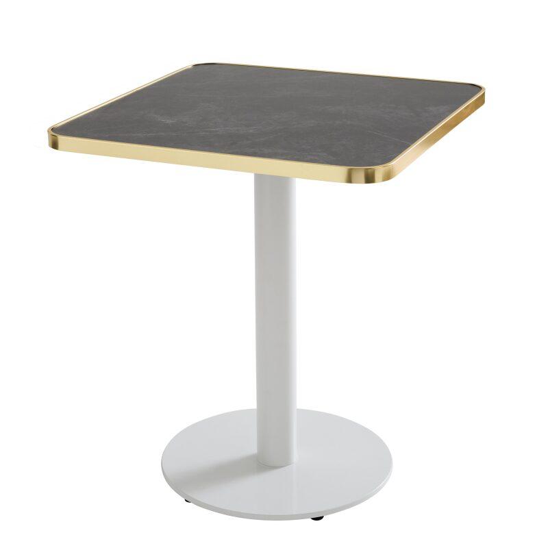 Plateau de table carré en contreplaqué avec revêtement stratifié et bords en aluminium 60 x 60 cm (5/7)
