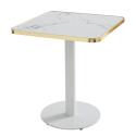 Plateau de table carré en contreplaqué avec revêtement stratifié et bords en aluminium 60 x 60 cm