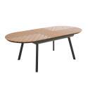 Table de jardin extensible rectangulaire (180/220 x 100 x 76 cm) en aluminium et polywood 