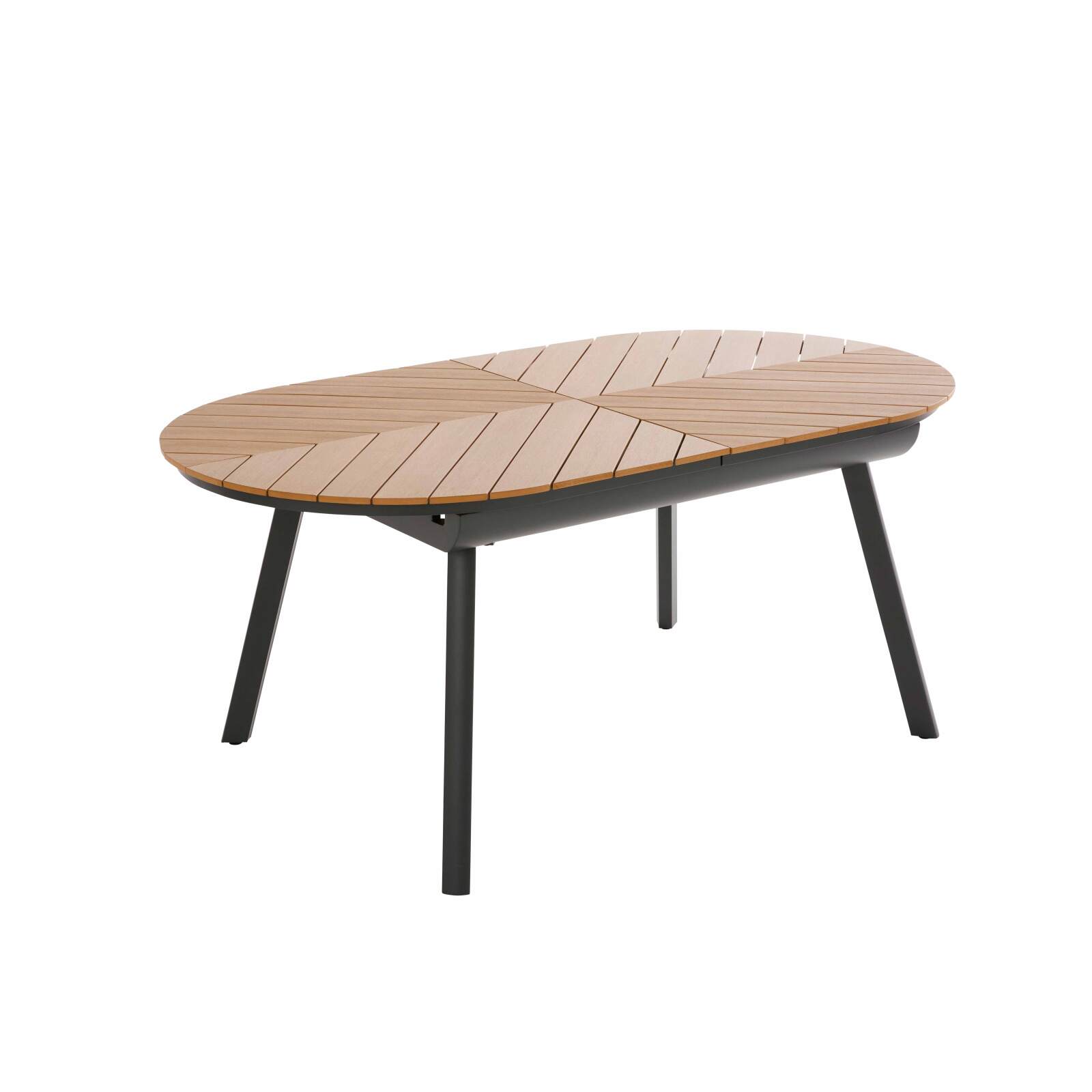 Table de jardin extensible rectangulaire (180/220 x 100 x 76 cm) en aluminium et polywood 