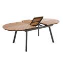 Table de jardin extensible rectangulaire (180/220 x 100 x 76 cm) en aluminium et polywood 